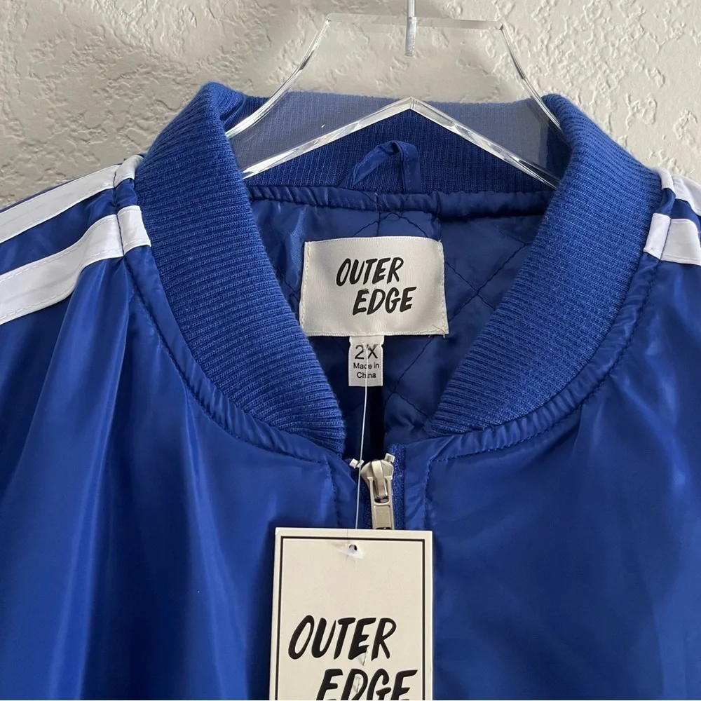 OUTER EDGE Womens Bomber Style Track Jacket Size 2X - Picture 3 of 9